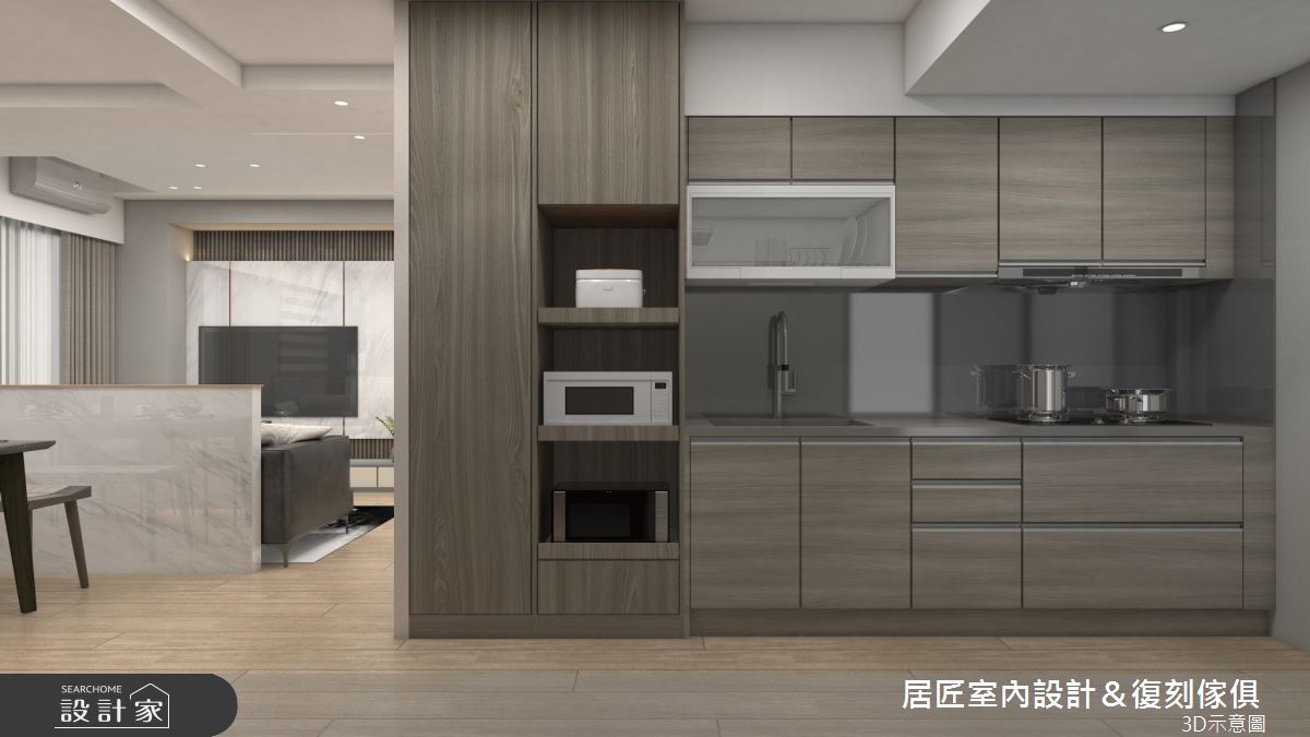 21坪新成屋(5年以下)＿現代風廚房案例圖片＿居匠室內設計＆復刻傢俱＿居匠_49之9
