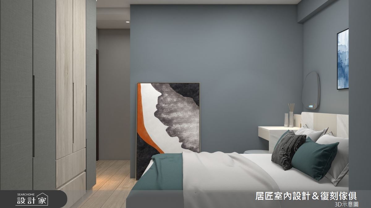 21坪新成屋(5年以下)＿現代風臥室案例圖片＿居匠室內設計＆復刻傢俱＿居匠_49之11