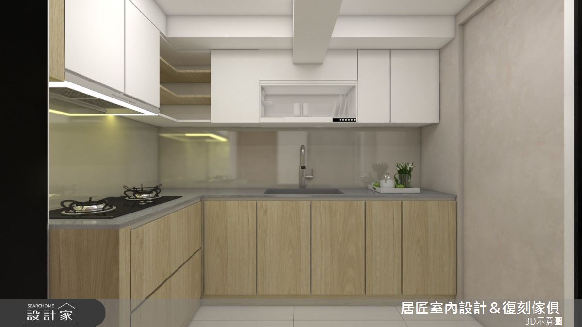 43坪老屋(31~40年)＿混搭風廚房案例圖片＿居匠室內設計＆復刻傢俱＿居匠_50之2