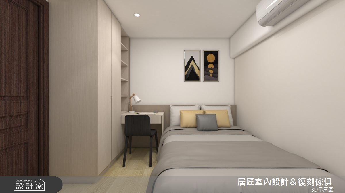 43坪老屋(31~40年)＿混搭風臥室案例圖片＿居匠室內設計＆復刻傢俱＿居匠_50之6