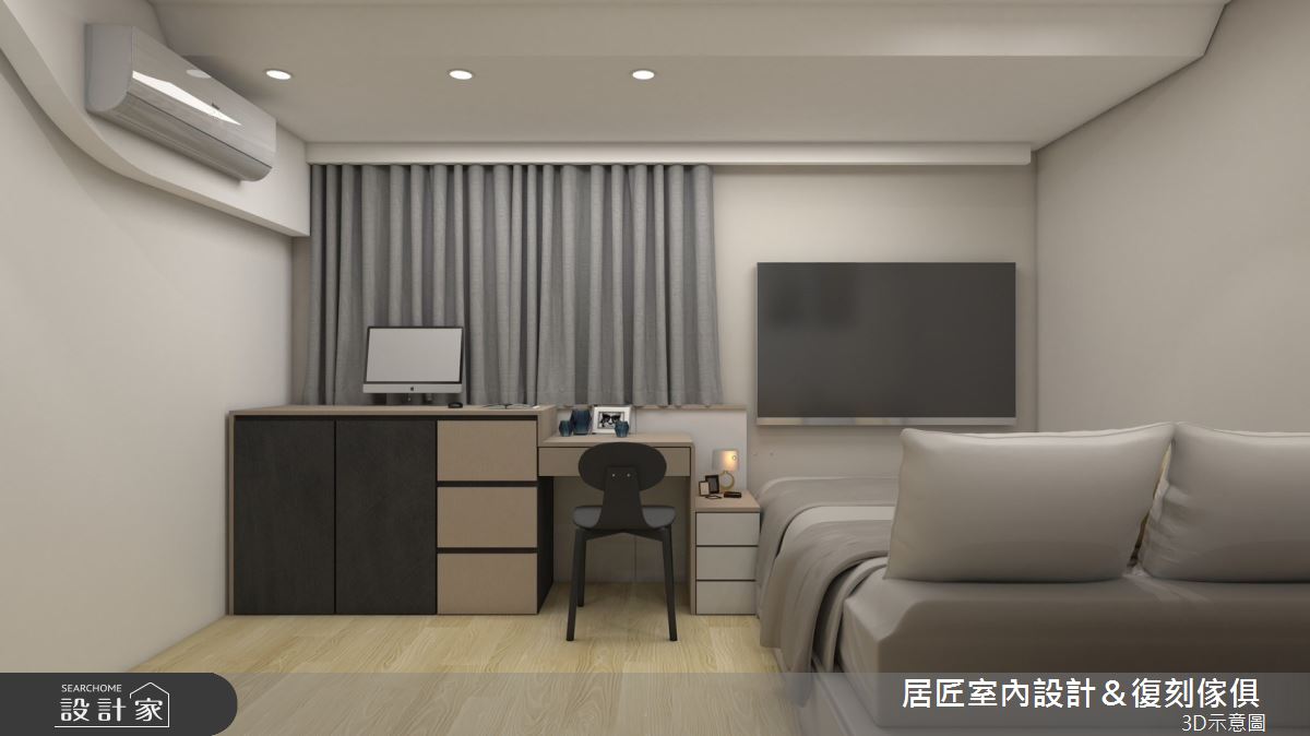 43坪老屋(31~40年)＿混搭風臥室案例圖片＿居匠室內設計＆復刻傢俱＿居匠_50之3
