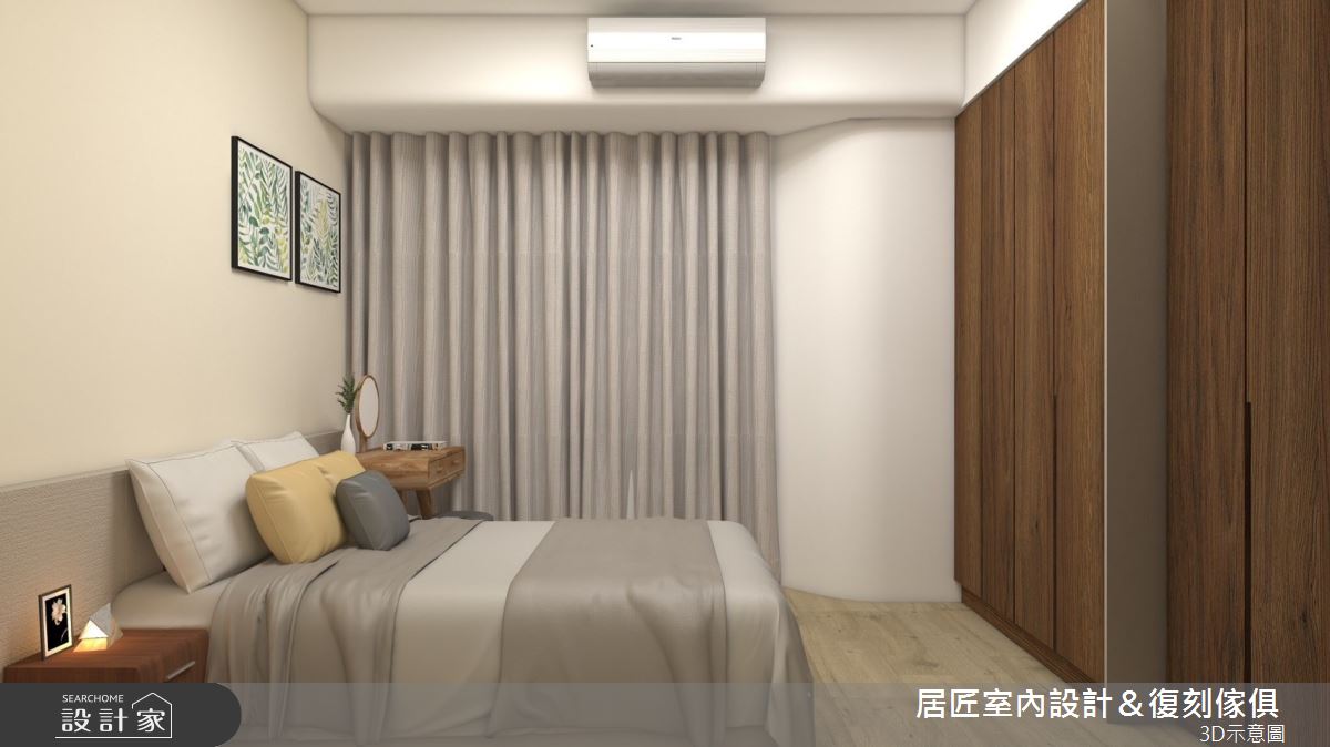 43坪老屋(31~40年)＿混搭風臥室案例圖片＿居匠室內設計＆復刻傢俱＿居匠_50之5