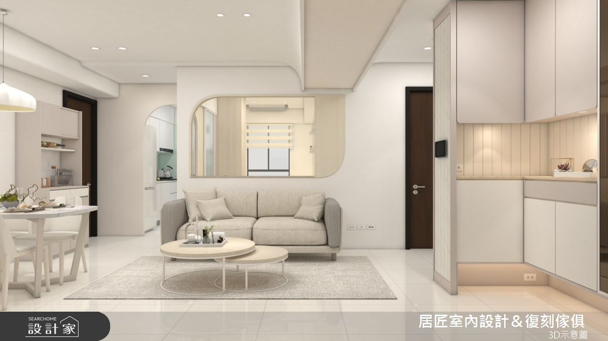 20坪新成屋(5年以下)＿混搭風玄關客廳餐廳案例圖片＿居匠室內設計＆復刻傢俱＿居匠_51之1