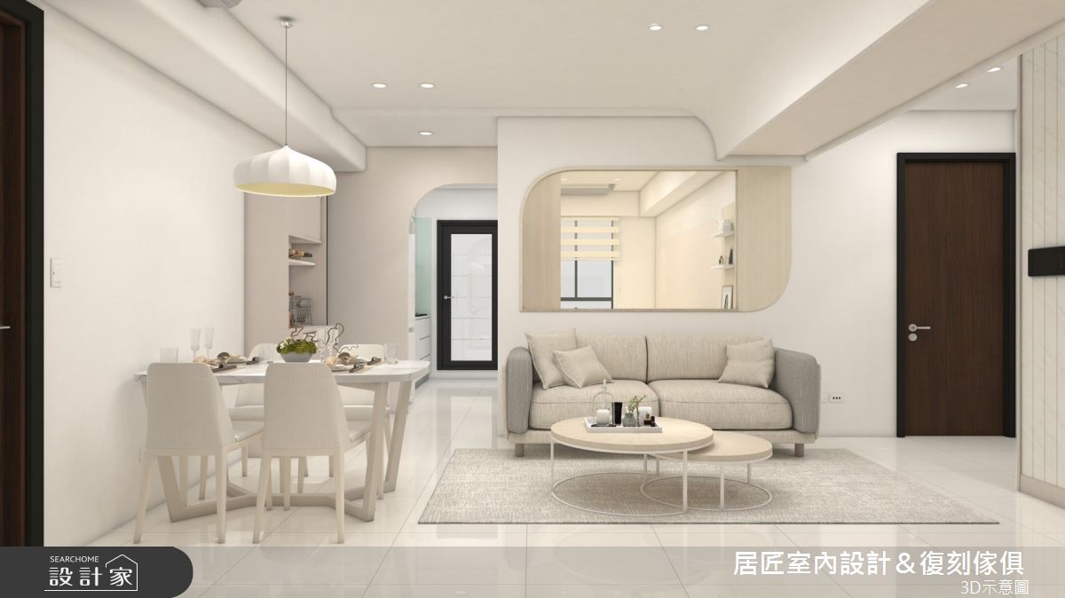 20坪新成屋(5年以下)＿混搭風玄關客廳餐廳案例圖片＿居匠室內設計＆復刻傢俱＿居匠_51之2