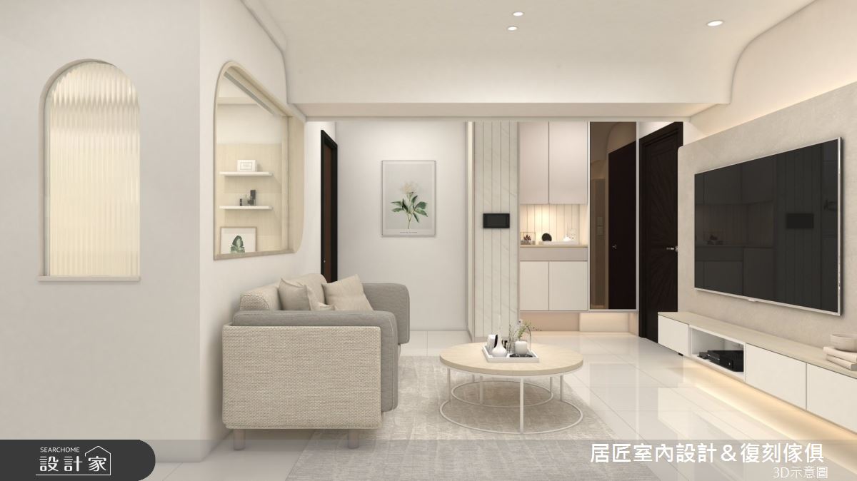 20坪新成屋(5年以下)＿混搭風客廳案例圖片＿居匠室內設計＆復刻傢俱＿居匠_51之3