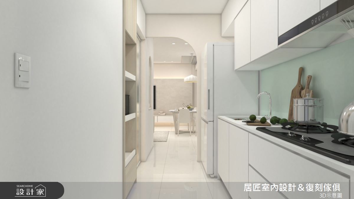 20坪新成屋(5年以下)＿混搭風廚房案例圖片＿居匠室內設計＆復刻傢俱＿居匠_51之5