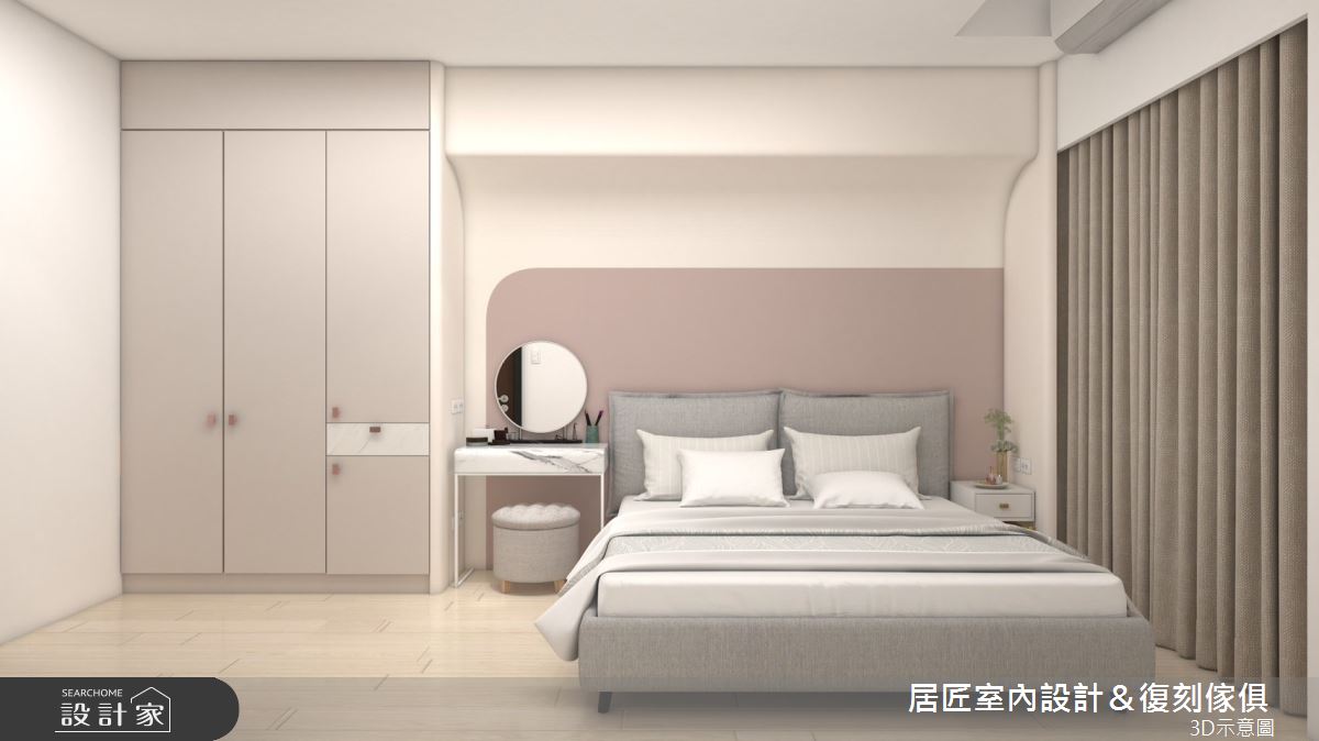 20坪新成屋(5年以下)＿混搭風臥室案例圖片＿居匠室內設計＆復刻傢俱＿居匠_51之9