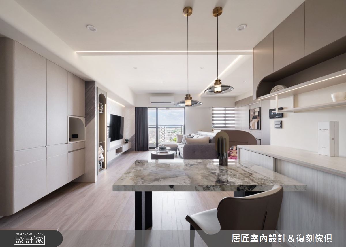 23坪新成屋(5年以下)＿現代風客廳餐廳書房案例圖片＿居匠室內設計＆復刻傢俱＿居匠_52之2