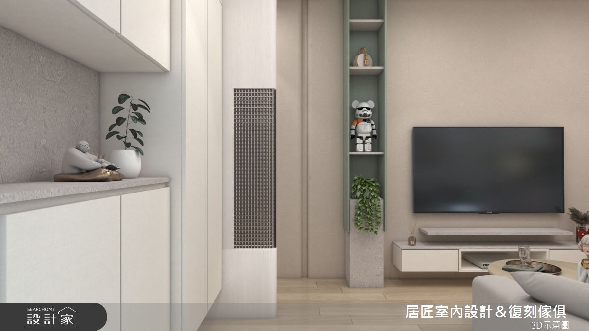 12坪新成屋(5年以下)＿混搭風客廳案例圖片＿居匠室內設計＆復刻傢俱＿居匠_54之4