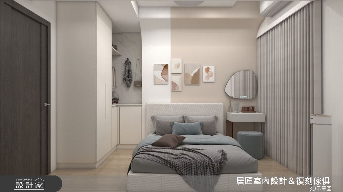 12坪新成屋(5年以下)＿混搭風臥室案例圖片＿居匠室內設計＆復刻傢俱＿居匠_54之7
