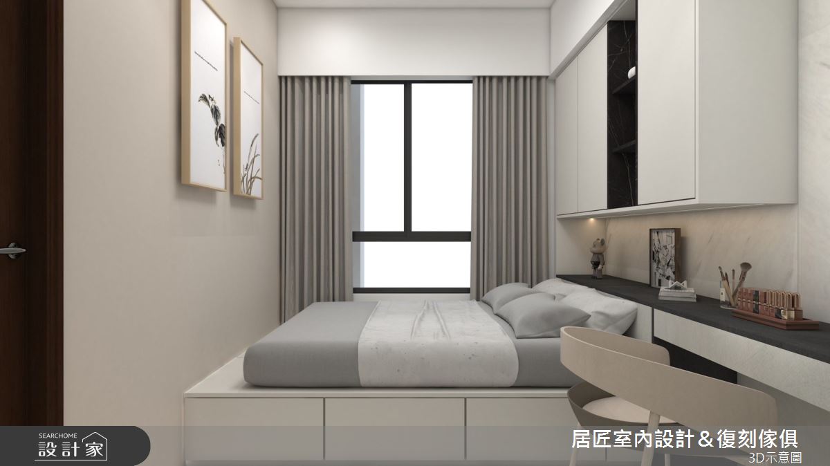 15坪新成屋(5年以下)＿現代風臥室案例圖片＿居匠室內設計＆復刻傢俱＿居匠_55之8