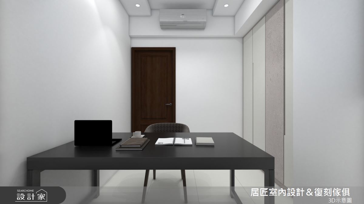 15坪新成屋(5年以下)＿現代風書房案例圖片＿居匠室內設計＆復刻傢俱＿居匠_55之13