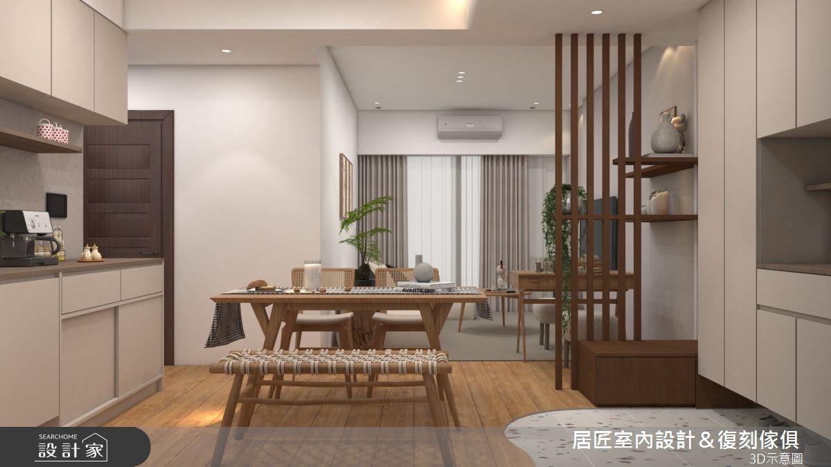 19坪新成屋(5年以下)＿人文禪風玄關餐廳案例圖片＿居匠室內設計＆復刻傢俱＿居匠_56之2