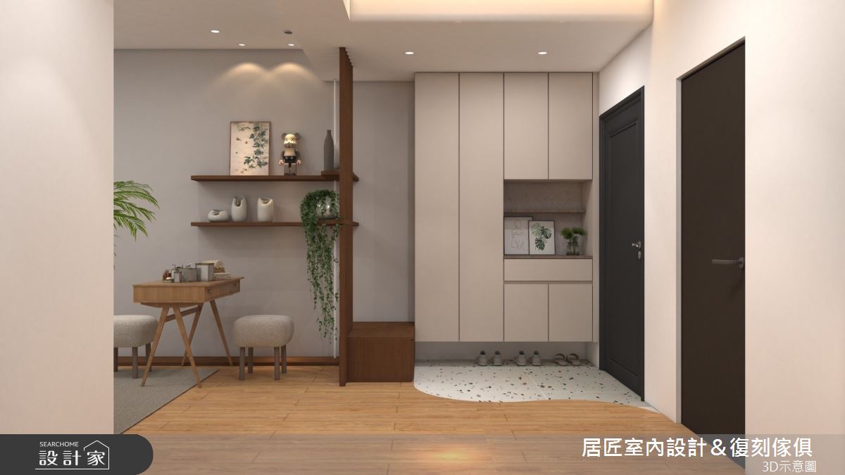 19坪新成屋(5年以下)＿人文禪風玄關案例圖片＿居匠室內設計＆復刻傢俱＿居匠_56之1