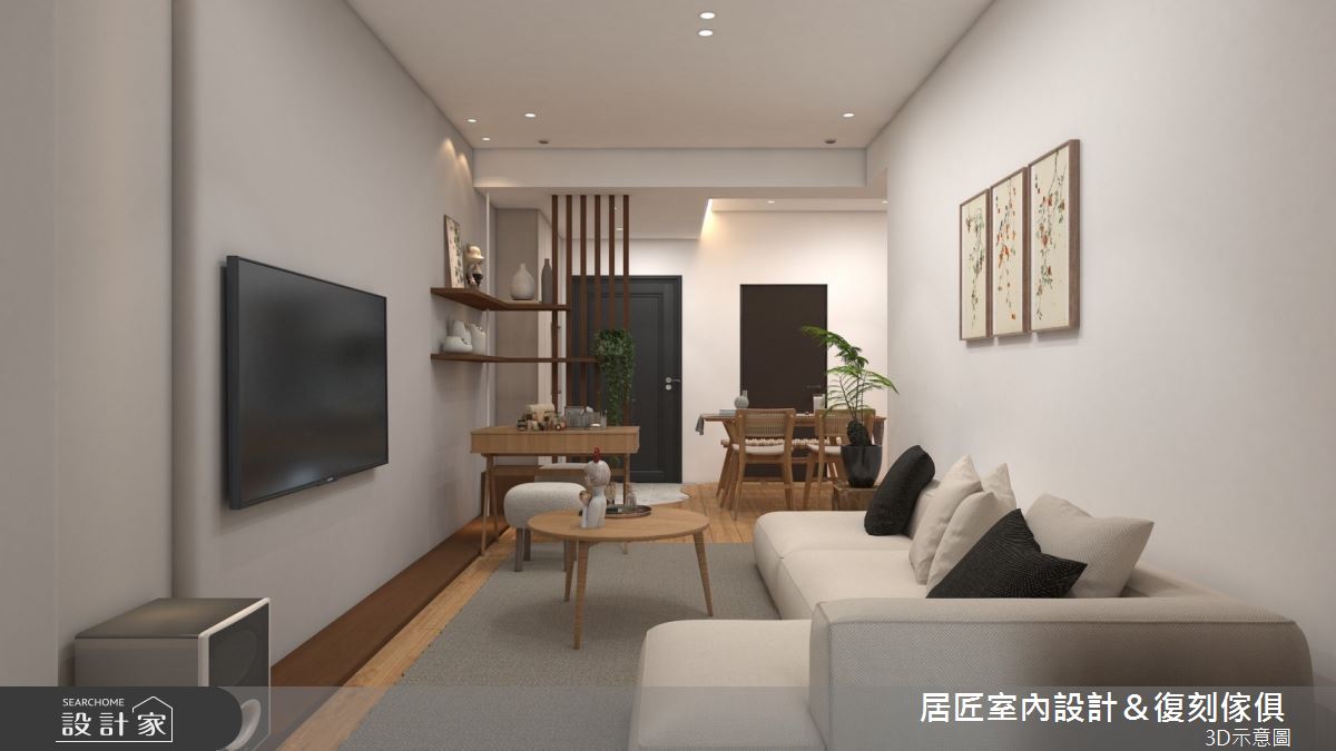 19坪新成屋(5年以下)＿人文禪風客廳餐廳案例圖片＿居匠室內設計＆復刻傢俱＿居匠_56之5