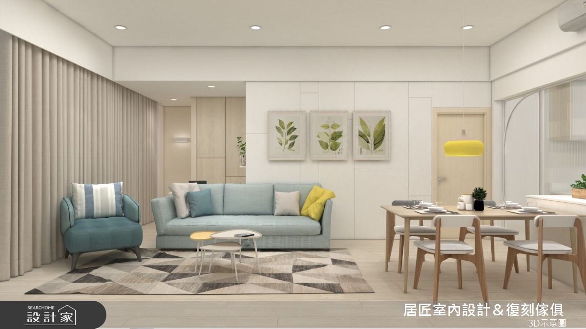 92坪老屋(16~30年)＿北歐風客廳餐廳案例圖片＿居匠室內設計＆復刻傢俱＿居匠_58之3