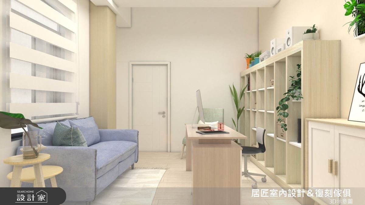 92坪老屋(16~30年)＿北歐風書房案例圖片＿居匠室內設計＆復刻傢俱＿居匠_58之7