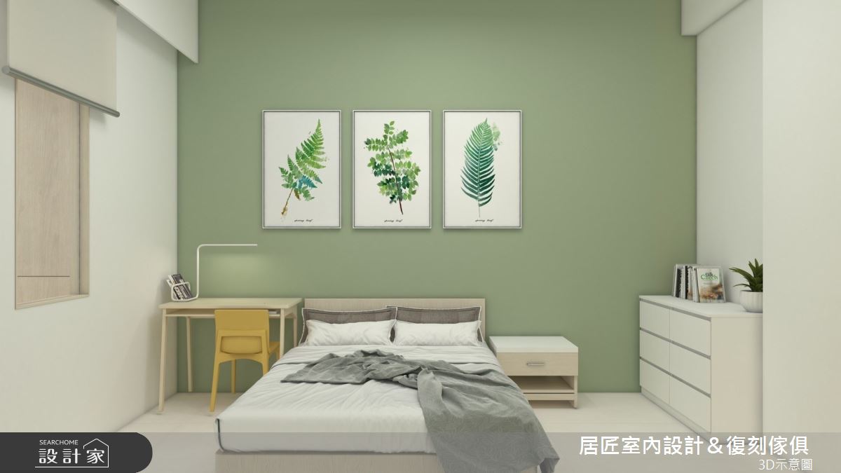 92坪老屋(16~30年)＿北歐風客房案例圖片＿居匠室內設計＆復刻傢俱＿居匠_58之12