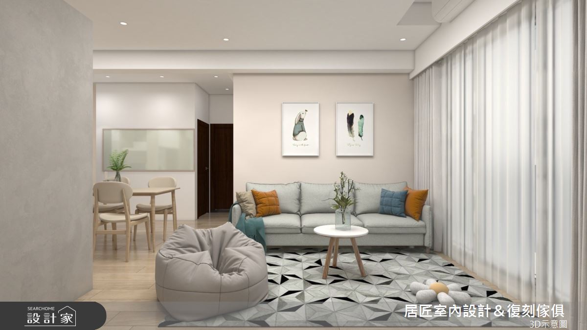 20坪中古屋(5~15年)＿混搭風客廳餐廳案例圖片＿居匠室內設計＆復刻傢俱＿居匠_59之2