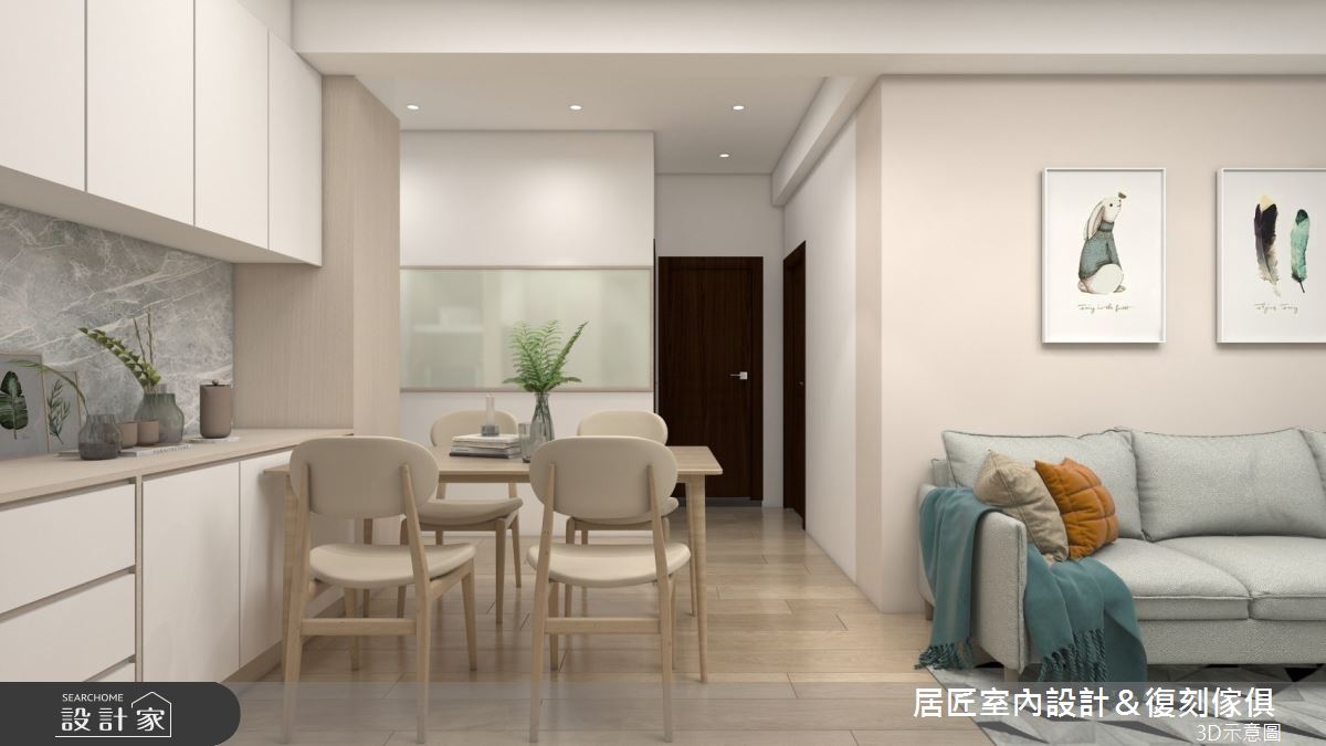 20坪中古屋(5~15年)＿混搭風客廳餐廳案例圖片＿居匠室內設計＆復刻傢俱＿居匠_59之4