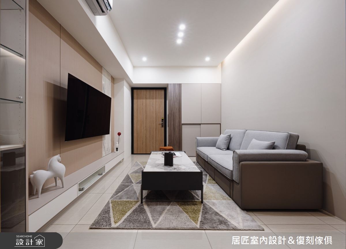 16坪新成屋(5年以下)＿混搭風玄關客廳案例圖片＿居匠室內設計＆復刻傢俱＿居匠_60之1