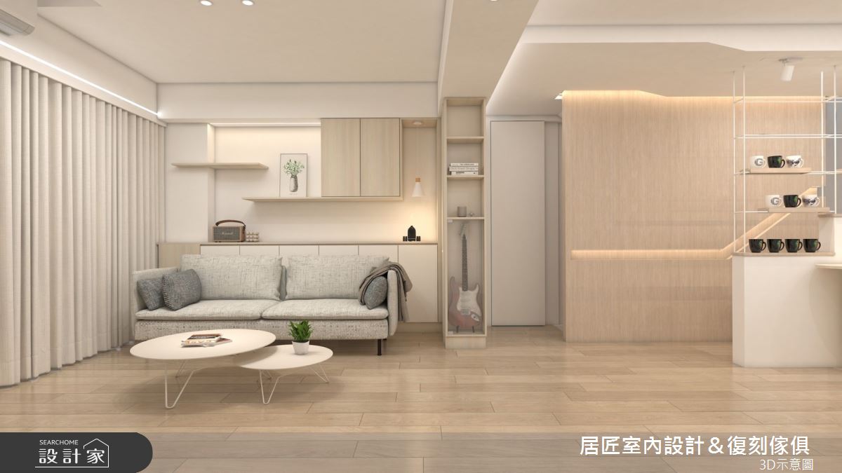 22坪中古屋(5~15年)＿北歐風客廳案例圖片＿居匠室內設計＆復刻傢俱＿居匠_61之4