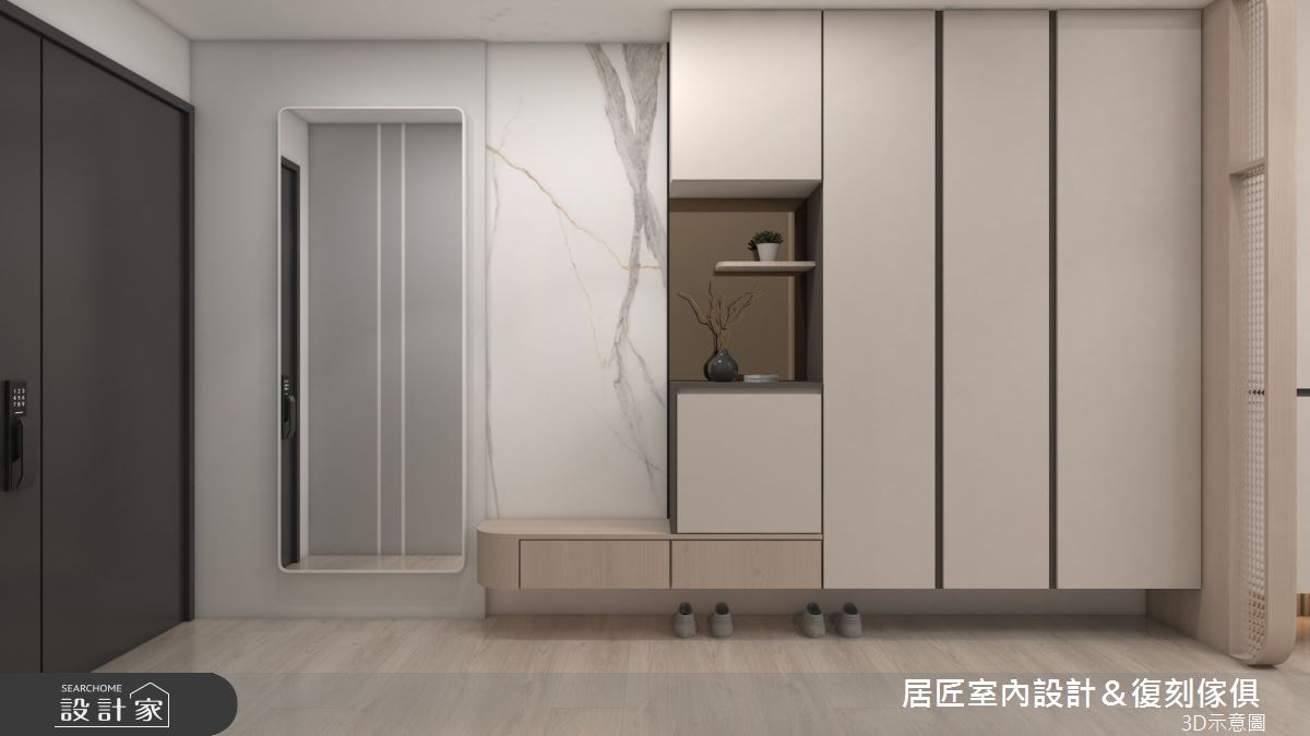 36坪中古屋(5~15年)＿現代風玄關案例圖片＿居匠室內設計＆復刻傢俱＿居匠_62之1