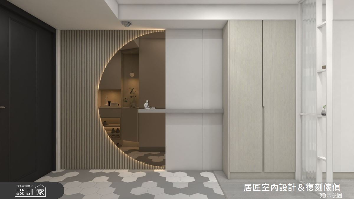 21坪中古屋(5~15年)＿現代風玄關案例圖片＿居匠室內設計＆復刻傢俱＿居匠_66之1