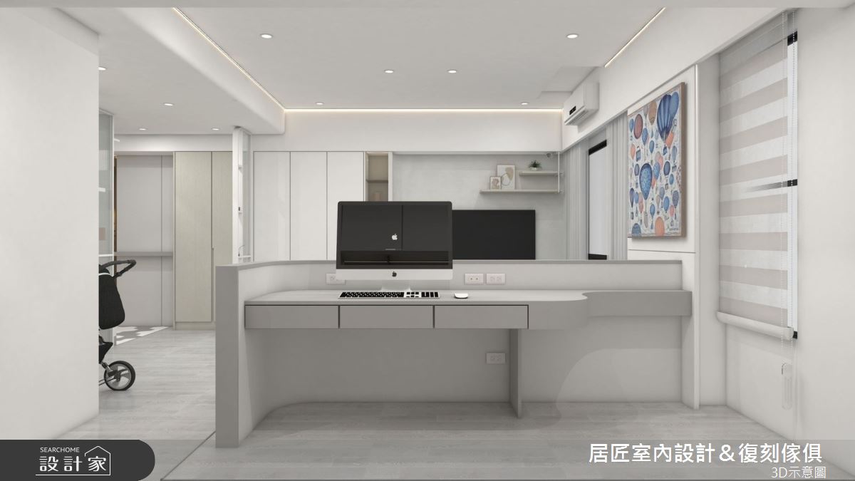 21坪中古屋(5~15年)＿現代風書房案例圖片＿居匠室內設計＆復刻傢俱＿居匠_66之6