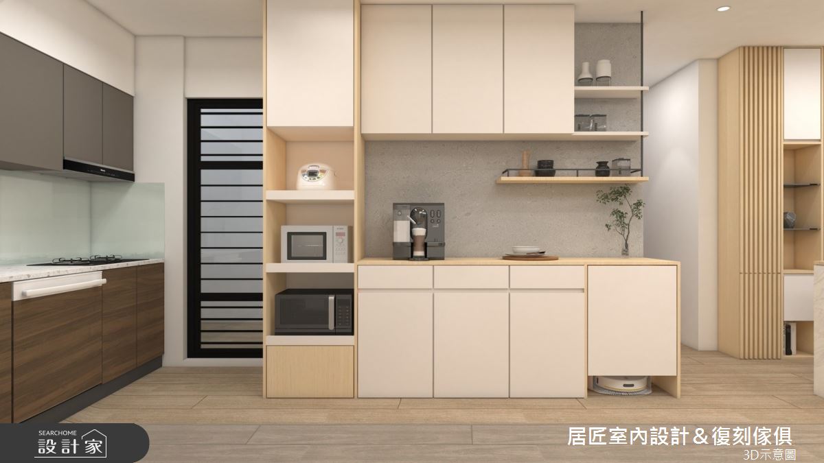 21坪新成屋(5年以下)＿混搭風廚房案例圖片＿居匠室內設計＆復刻傢俱＿居匠_67之5