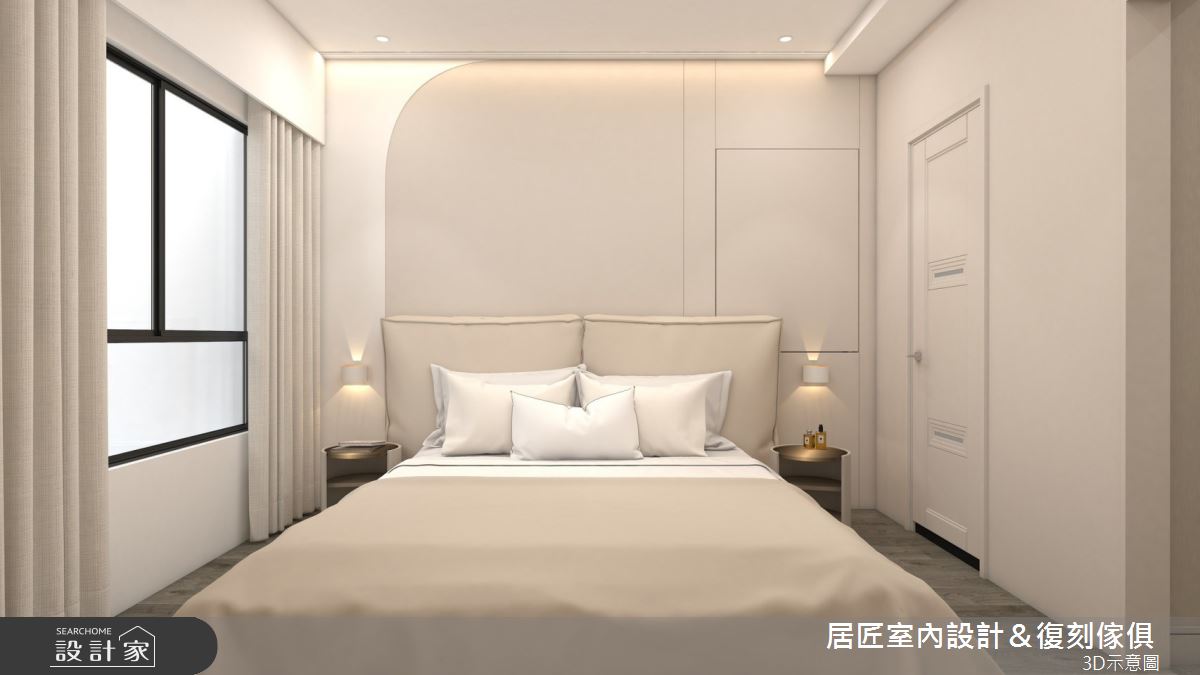 18坪新成屋(5年以下)＿侘寂風臥室案例圖片＿居匠室內設計＆復刻傢俱＿居匠_69之5
