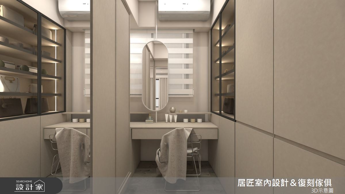 18坪新成屋(5年以下)＿侘寂風更衣間案例圖片＿居匠室內設計＆復刻傢俱＿居匠_69之6