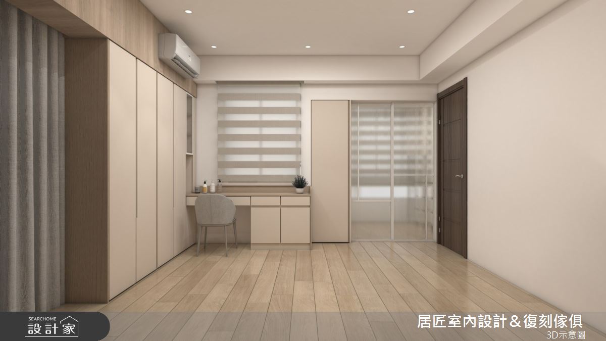 24坪新成屋(5年以下)＿奶茶風臥室案例圖片＿居匠室內設計＆復刻傢俱＿居匠_70之9