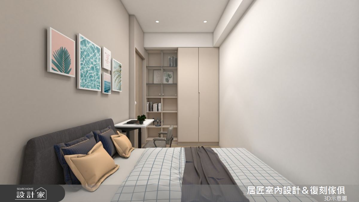 24坪新成屋(5年以下)＿奶茶風兒童房兒童房客房案例圖片＿居匠室內設計＆復刻傢俱＿居匠_70之10