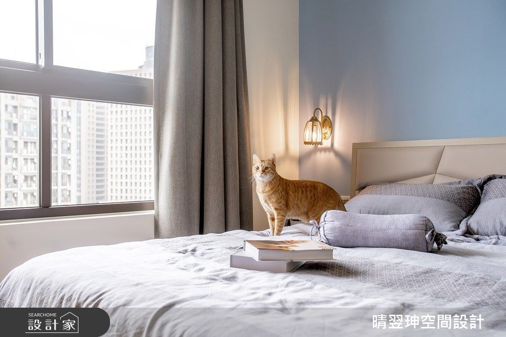 24坪新成屋(5年以下)＿北歐風臥室寵物案例圖片＿晴翌珅空間設計＿晴翌珅_03_新竹之14