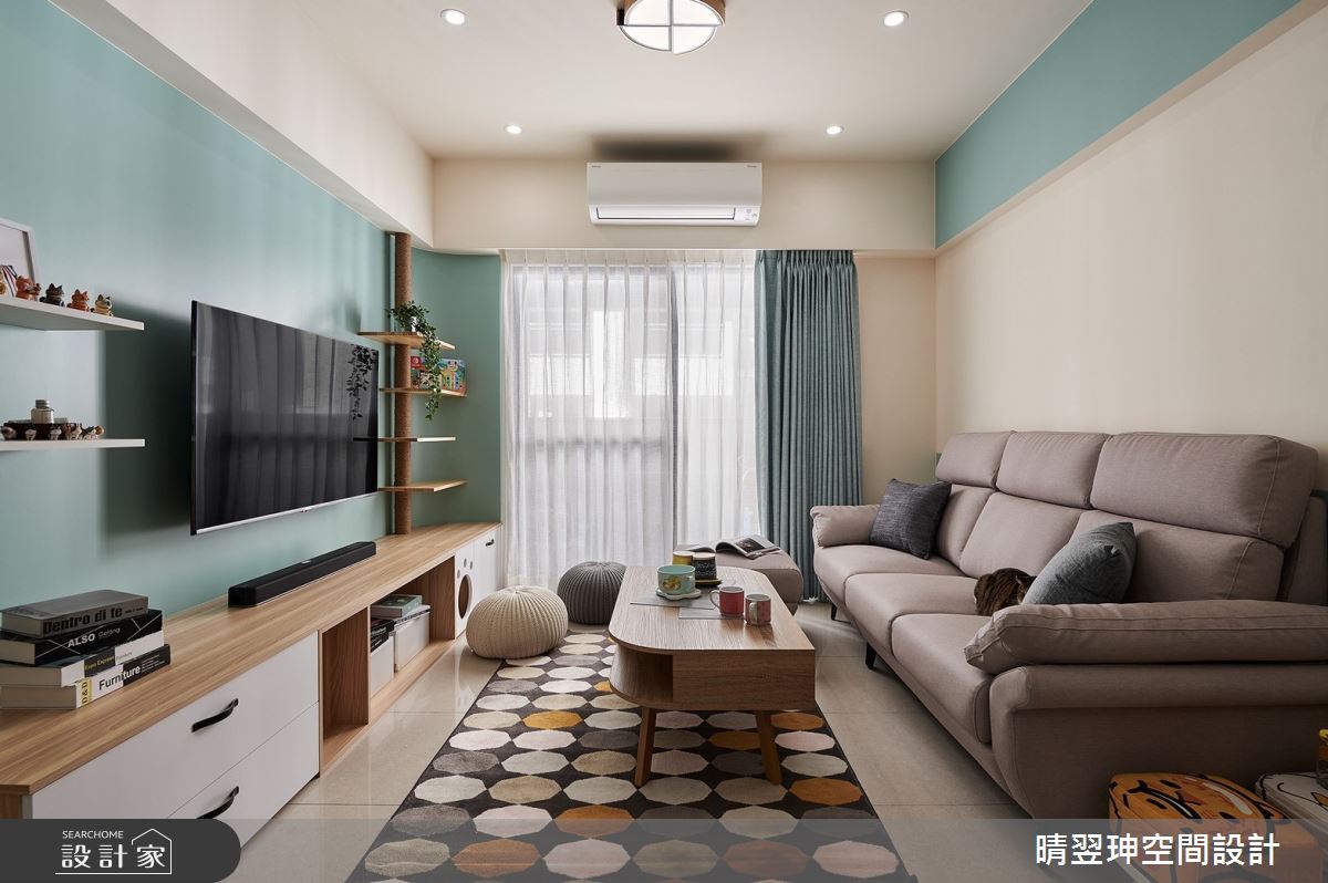18坪新成屋(5年以下)＿北歐風客廳案例圖片＿晴翌珅空間設計＿晴翌珅_08_桃園之4
