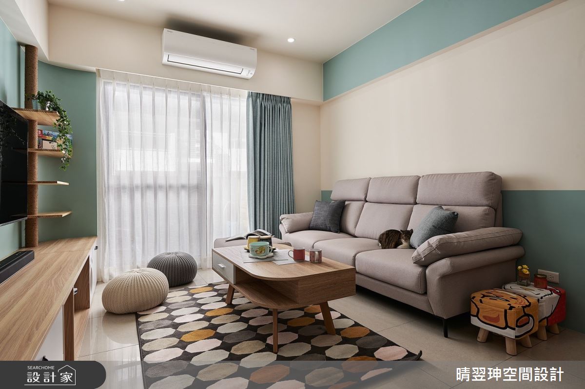 18坪新成屋(5年以下)＿北歐風客廳案例圖片＿晴翌珅空間設計＿晴翌珅_08_桃園之5