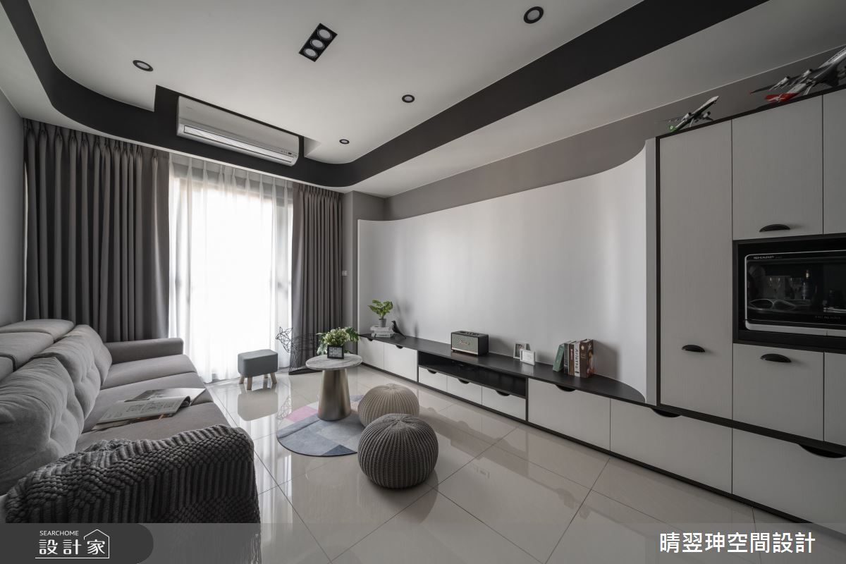 16坪新成屋(5年以下)＿混搭風客廳案例圖片＿晴翌珅空間設計＿晴翌珅_13_新竹之2