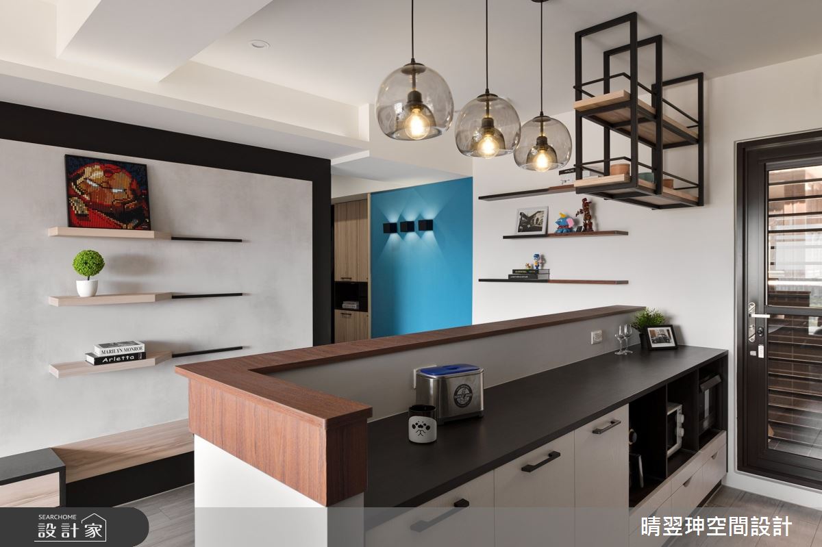23坪新成屋(5年以下)＿現代風廚房吧檯中島案例圖片＿晴翌珅空間設計＿晴翌珅_20_新竹之5
