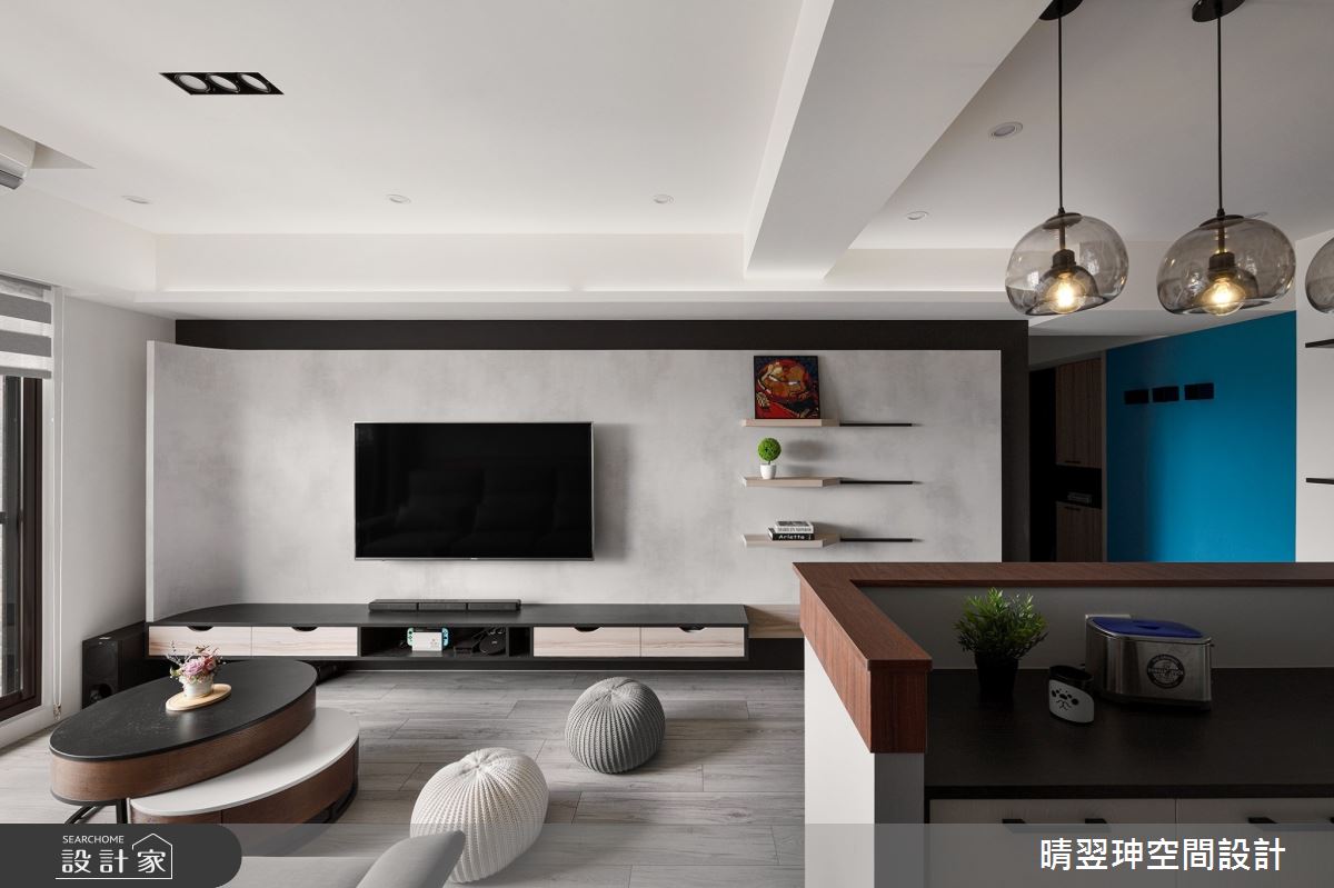 23坪新成屋(5年以下)＿現代風客廳吧檯中島案例圖片＿晴翌珅空間設計＿晴翌珅_20_新竹之14