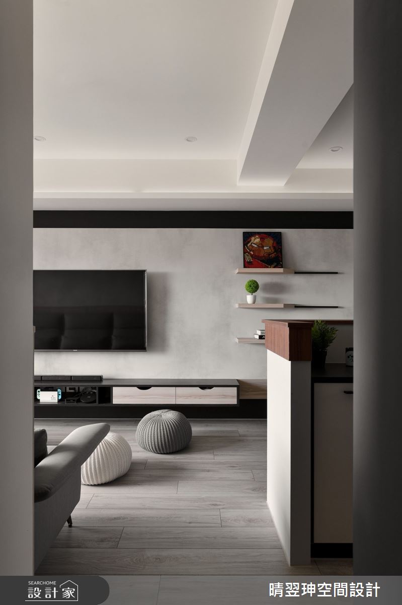 23坪新成屋(5年以下)＿現代風客廳吧檯中島案例圖片＿晴翌珅空間設計＿晴翌珅_20_新竹之15