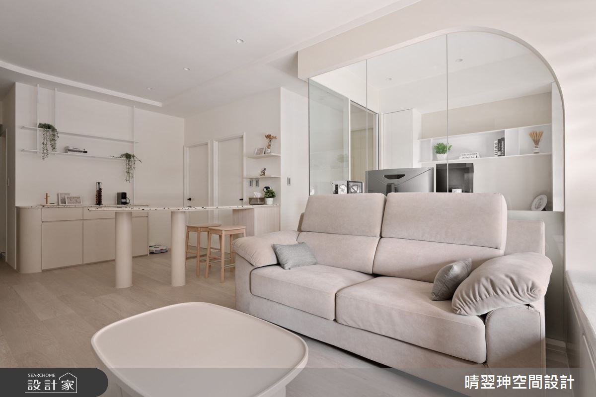 23坪新成屋(5年以下)＿北歐風客廳餐廳書房案例圖片＿晴翌珅空間設計＿晴翌珅_22_新竹之11