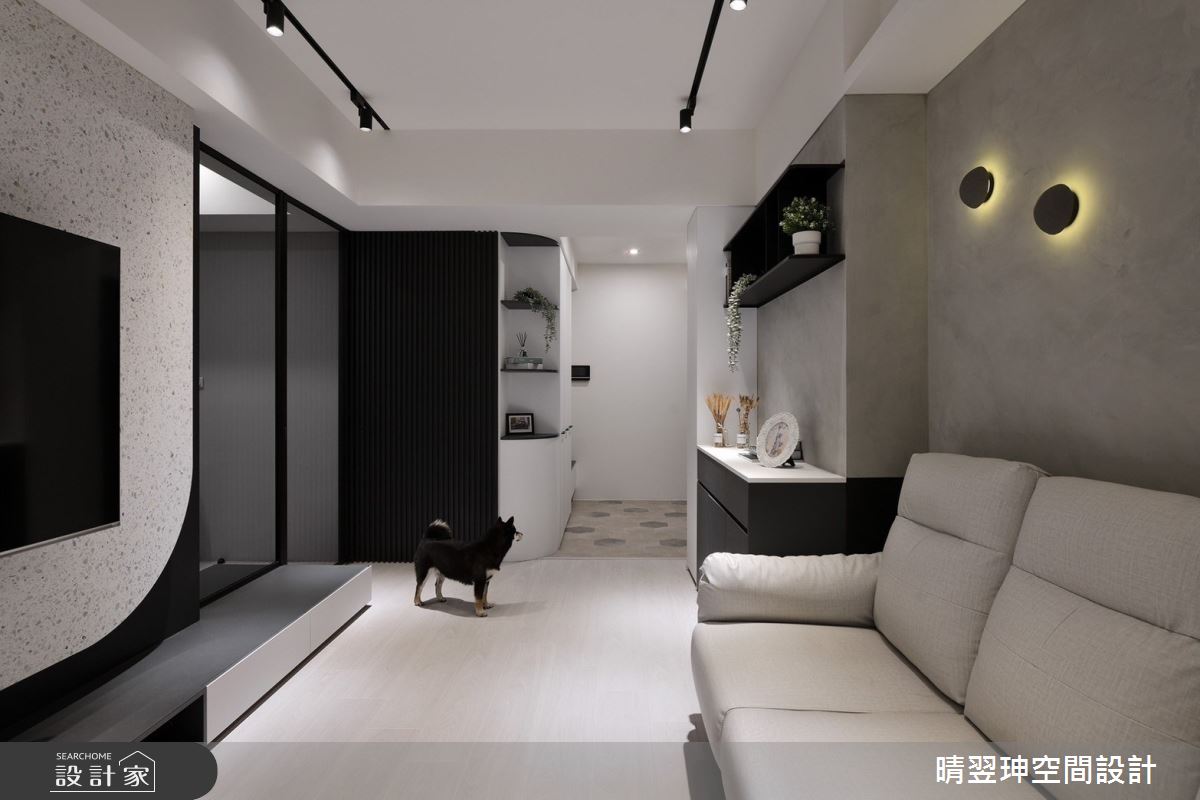 20坪新成屋(5年以下)＿現代風玄關客廳案例圖片＿晴翌珅空間設計＿晴翌珅_23_新竹之8