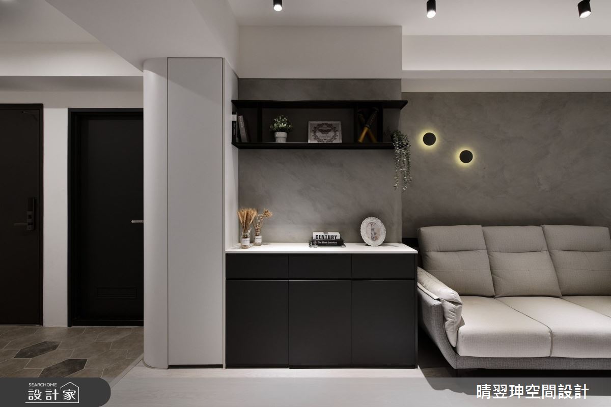 20坪新成屋(5年以下)＿現代風玄關客廳案例圖片＿晴翌珅空間設計＿晴翌珅_23_新竹之5