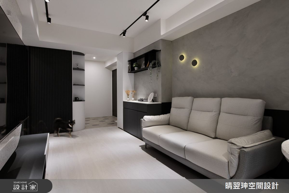20坪新成屋(5年以下)＿現代風玄關客廳案例圖片＿晴翌珅空間設計＿晴翌珅_23_新竹之6