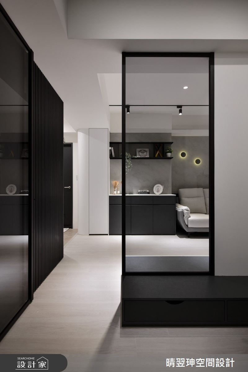 20坪新成屋(5年以下)＿現代風玄關客廳案例圖片＿晴翌珅空間設計＿晴翌珅_23_新竹之2