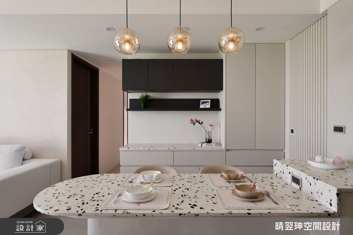 23坪新成屋(5年以下)＿奶油風餐廳吧檯案例圖片＿晴翌珅空間設計＿晴翌珅_29_新竹之7