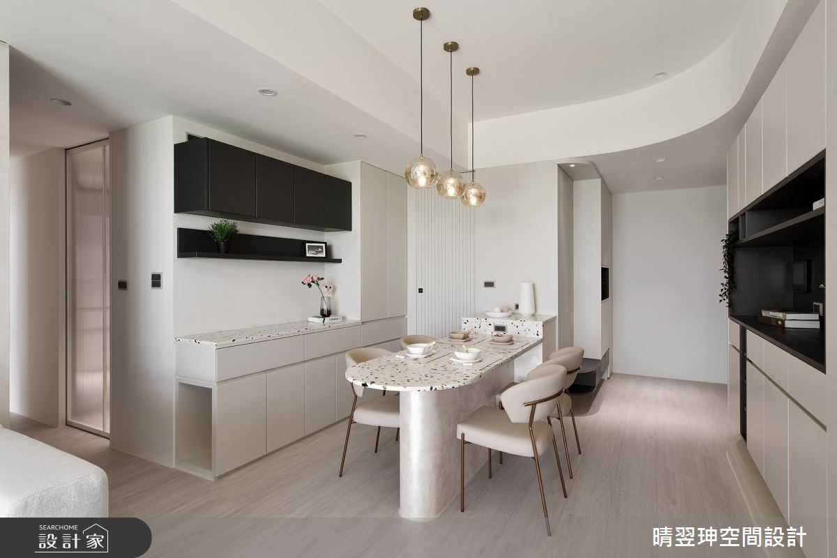 23坪新成屋(5年以下)＿奶油風餐廳吧檯案例圖片＿晴翌珅空間設計＿晴翌珅_29_新竹之6