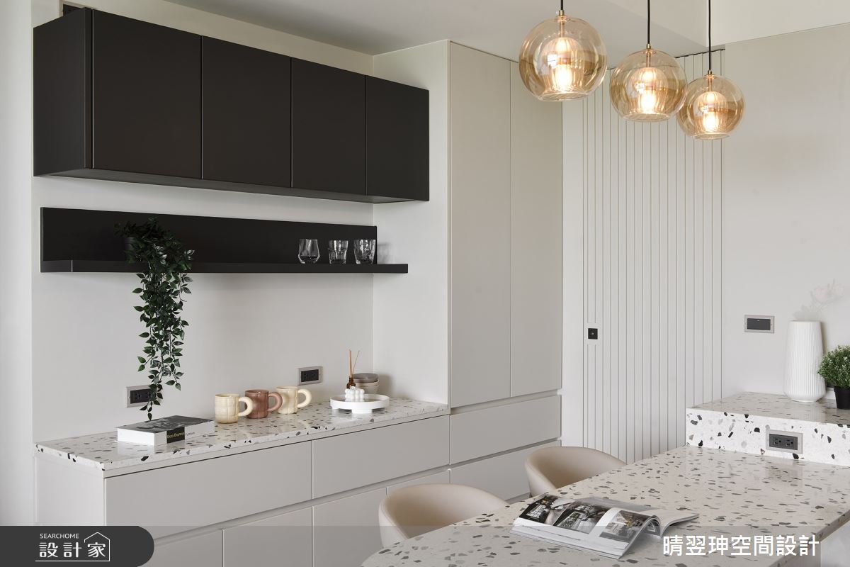 23坪新成屋(5年以下)＿奶油風餐廳吧檯案例圖片＿晴翌珅空間設計＿晴翌珅_29_新竹之13