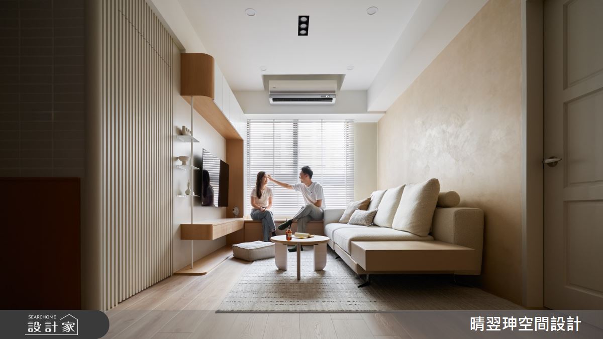 20坪新成屋(5年以下)＿日式奶油無印風客廳案例圖片＿晴翌珅空間設計＿晴翌珅_31_新竹之8